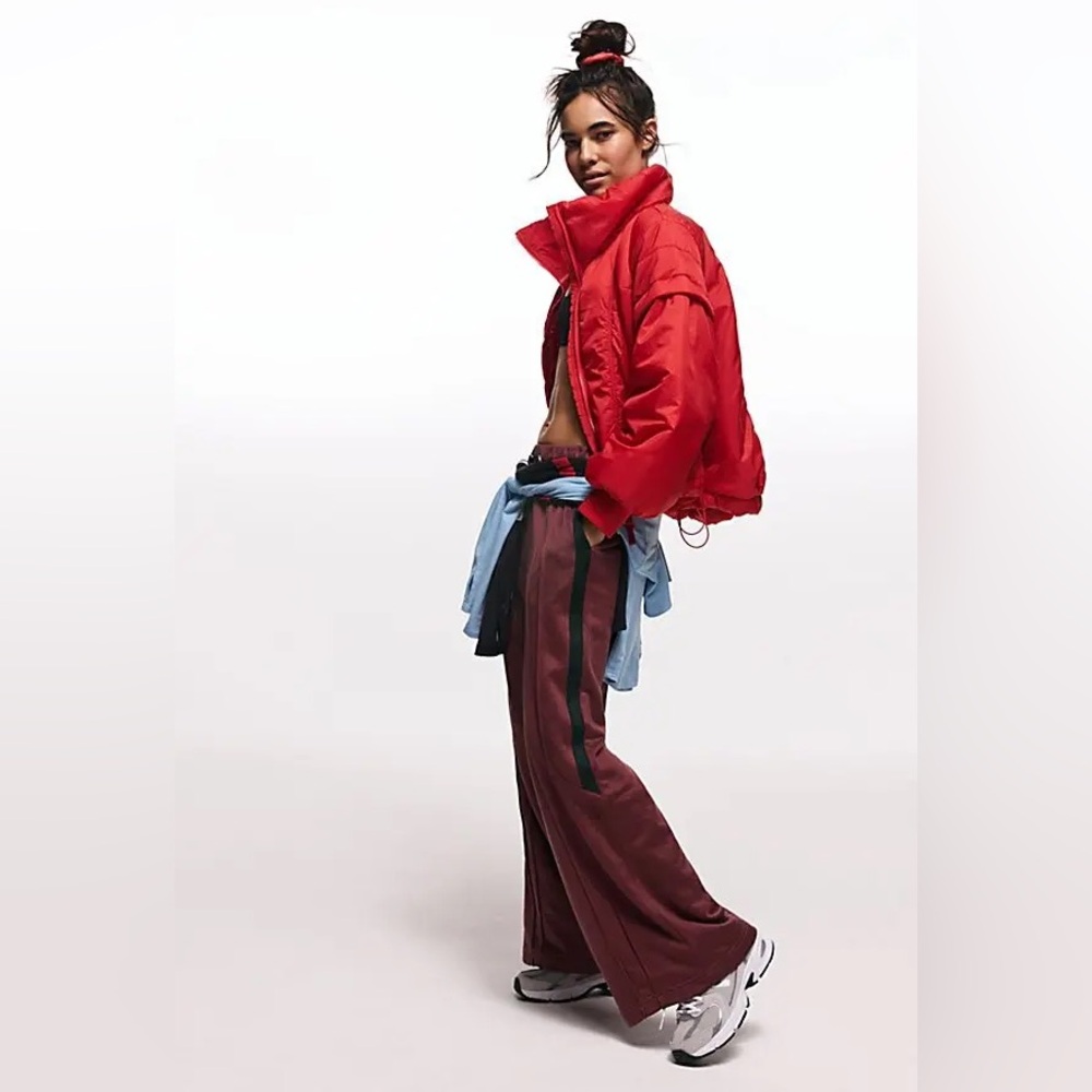 Free people movement Fineline pants in Sour cherry Sz L NWT